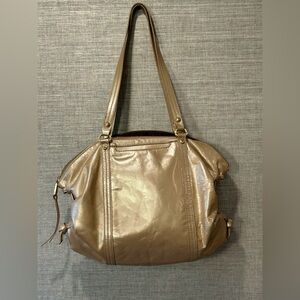 HOBO Metallic Tan Shoulder Bag